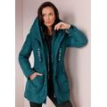 Daunenjacke CREATION L PREMIUM, Damen, Gr. 44, blau (petrol), 100% Polyester, Füllung:90% Daunen, 10% Federn, unifarben, Langarm, Jacken