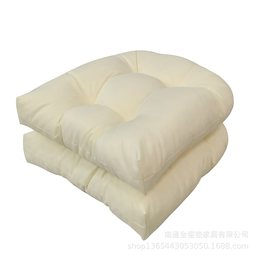 Sitzkissen für Gartenstühle, wasserdicht, 2er-Set, 48,3 x 48,3 cm, U-förmige Terrassenstuhlkissen für Terrassenmöbel, Stühle, Heim- und Gartendekoration Image