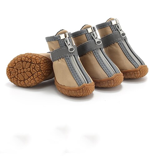 Hundeschuhe für große, kleine und mittelgroße Hunde – atmungsaktive Hundestiefel für den Sommer, Pfotenschutz für heiße Straßenbeläge, für Spaziergänge im Freien im Winter und Schnee, rutschfeste Image