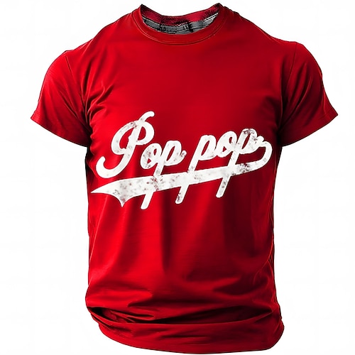 Herren Pop Pop Grafik T-Shirt - Großvater Familiengeschenk Kurzarm Image
