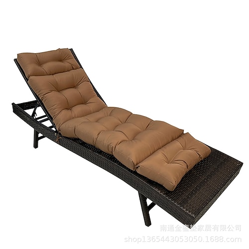 wasserdichtes Liegenkissen für drinnen und draußen, verdicktes Liegenkissen für Poolstühle und Balkonstühle Image