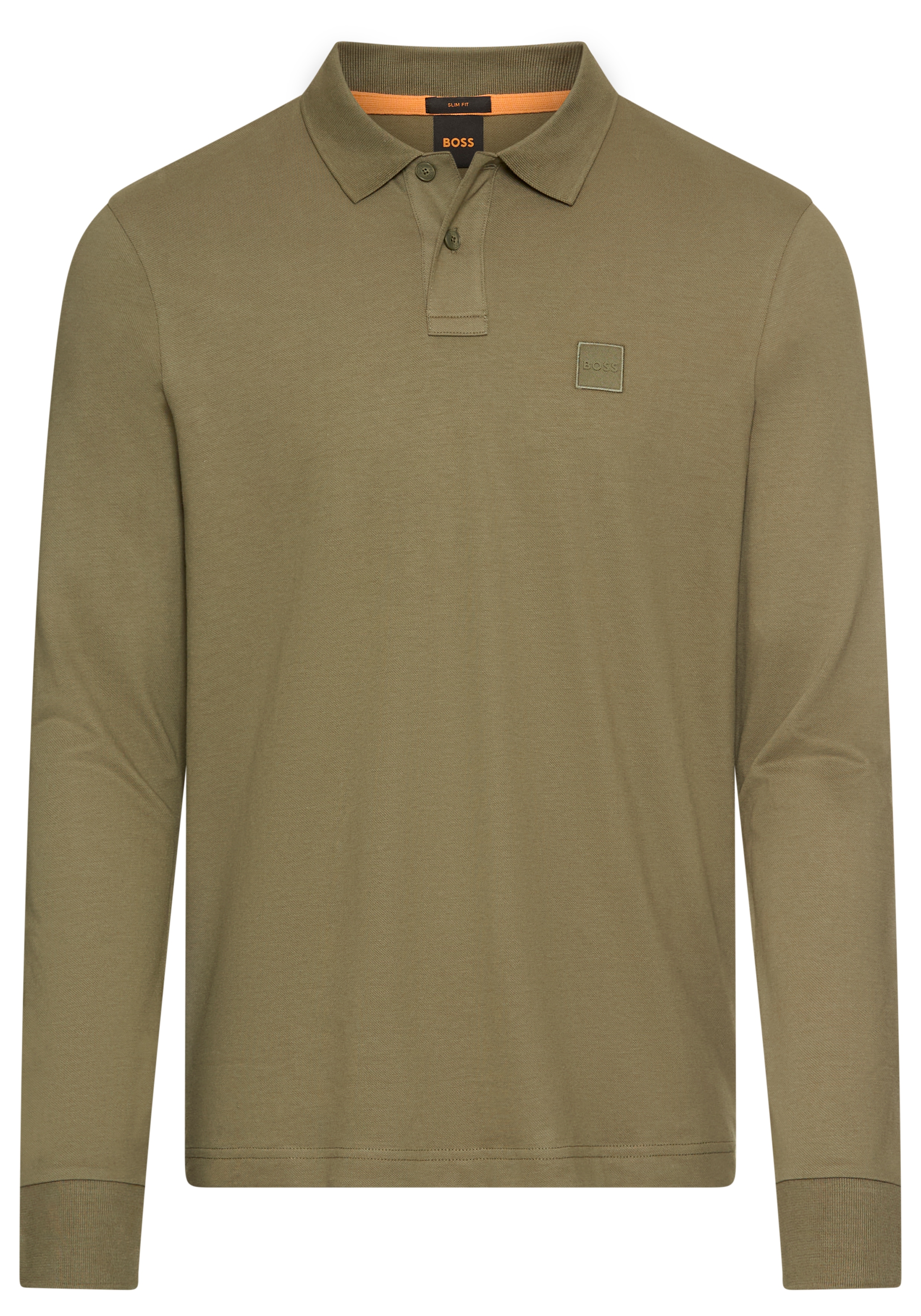 Poloshirt BOSS ORANGE "Passerby", Herren, Gr. 4XL, grün (open grün342), Jersey, Obermaterial: 95% Baumwolle, 5% Elasthan, körpernah hüftbedeckend, hoch geschlossener Ausschnitt, eingesetzt elastischer Bund, Shirts, mit BOSS-Logobadge