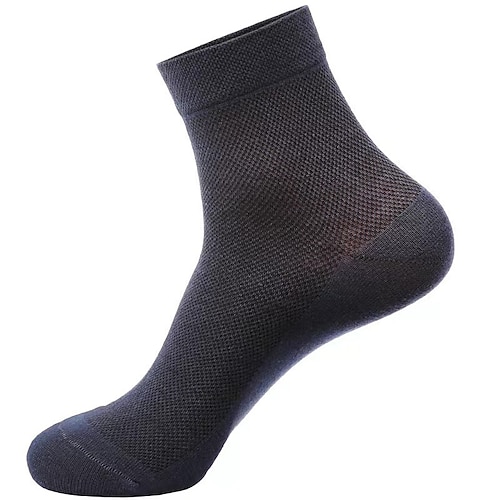 Herren 5 Paare Mehrfachpackungen Socken Laufsocken Freizeitsocken Schwarz Weiß Farbe Einfach Urlaub Sport Outdoor Täglich Basic Mittel Frühling Herbst Mode Lässig Image