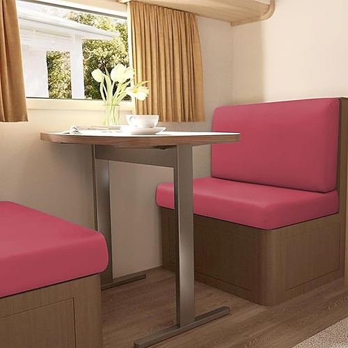 2-teilige, dehnbare Kissenbezüge für Wohnmobil-Essecken, Sofakissenbezüge aus Milchseide – perfekt für Wohnmobilsitze, Sofapolster und Sitzbankkissen – weich, strapazierfähig und einfach anzubringen Image