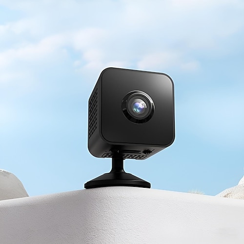 Mini-Überwachungskamera für den Innenbereich, kabellos, für Zuhause, kleine WLAN-Haustierkamera für den Außenbereich, Weitwinkel-Nachtsichtkamera für Zuhause, Innen- und Außenkamera, keine WLAN-Kamera Image