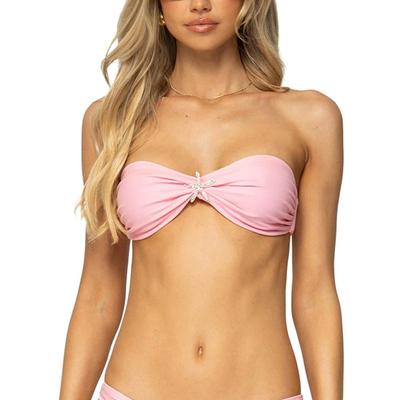 Edikted Starfish Bandeau Bikini Top - Pink