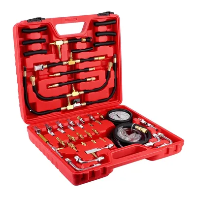 TU-443 Professional Fuel Injection Pressure Gauge Tester Set 0-140PSI Auto Car Diagnostic Tool