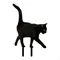 P0UA acrylique simulation chat jardin pieu jardin jardin