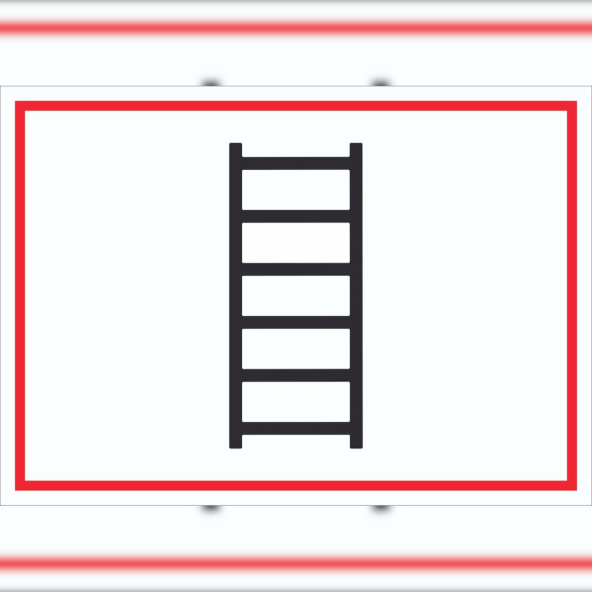 HB-Druck Schild Anleiterstelle tragbare Leiter Symbol A1 Rückseite selbstklebend Image