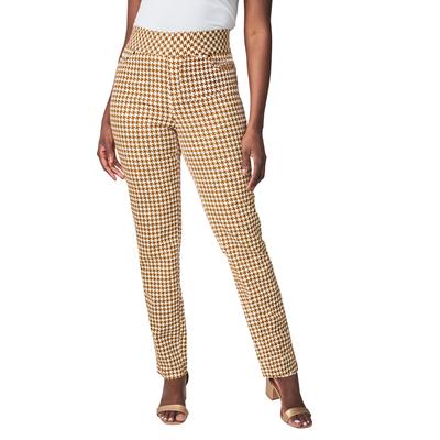 Plus Size Women's Comfort Waist Stretch Denim Straight Leg Jean by Jessica London in Clove White Houndstooth (Size 20 W) Pull On Stretch Denim