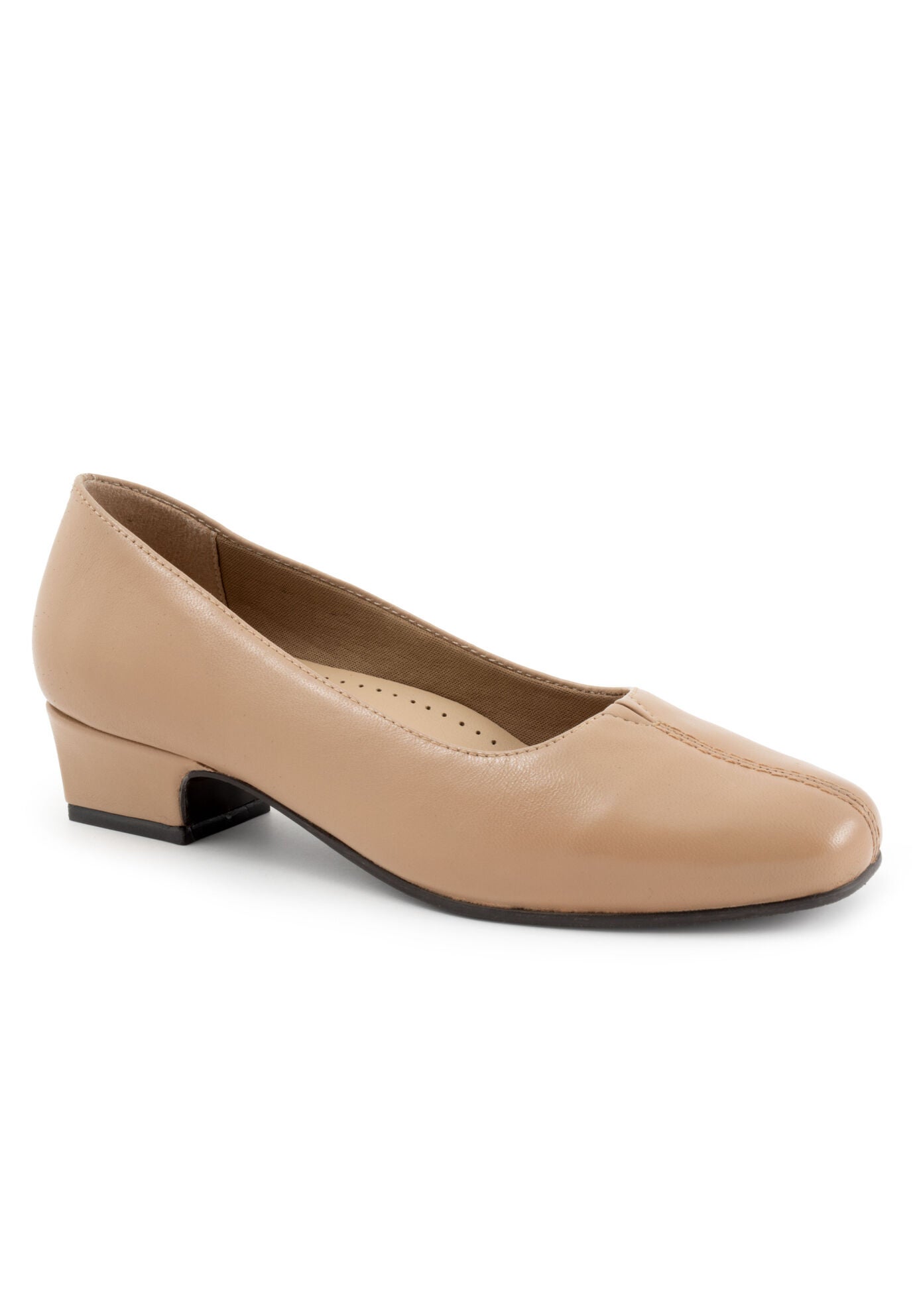 Extra Wide Width Women's Doris Pumps by Trotters® in Beige (Size 7 1/2 WW)
