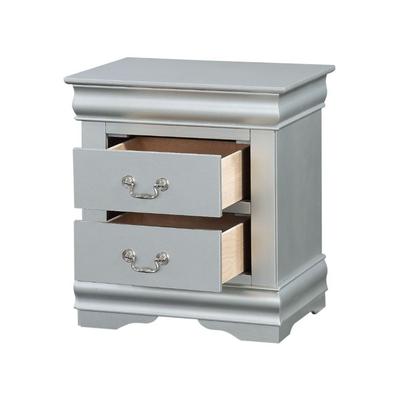 Wooden Nightstand with 2 Drawers