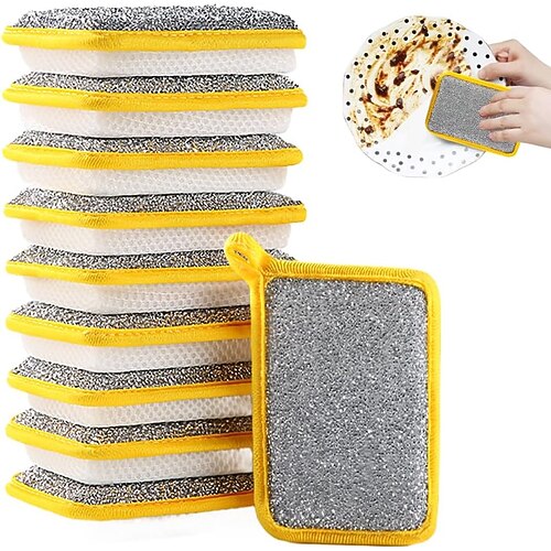 Éponge à vaisselle, torchon de cuisine double face, éponge absorbante multi-usages, tampon à récurer pour le nettoyage de la vaisselle, outil de nettoyage pour la vaisselle de cuisine
