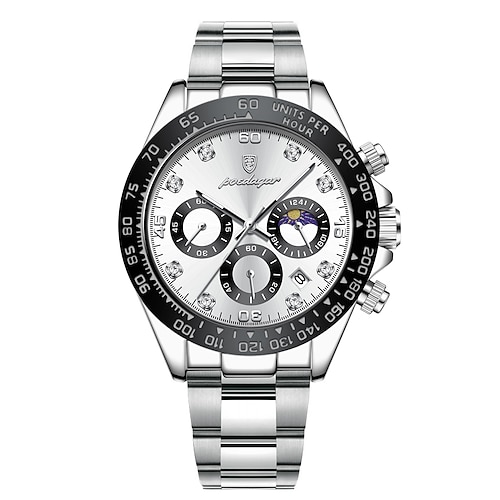 Montre de luxe pour homme, chronographe, étanche, lumineuse, date, montre-bracelet pour homme, sport de plein air, acier inoxydable, montres à quartz pour homme