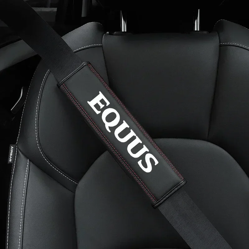 Für moderne EQUUS 1pc Rindsleder Auto Innen Sitz Gürtel Schutz Abdeckung Für auto Auto Zubehör Image