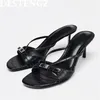 Frauen Sandalen Mit Hohen Absätzen Marke Hausschuhe High Heels Schuhe Elegante Sommer 2025, Trend