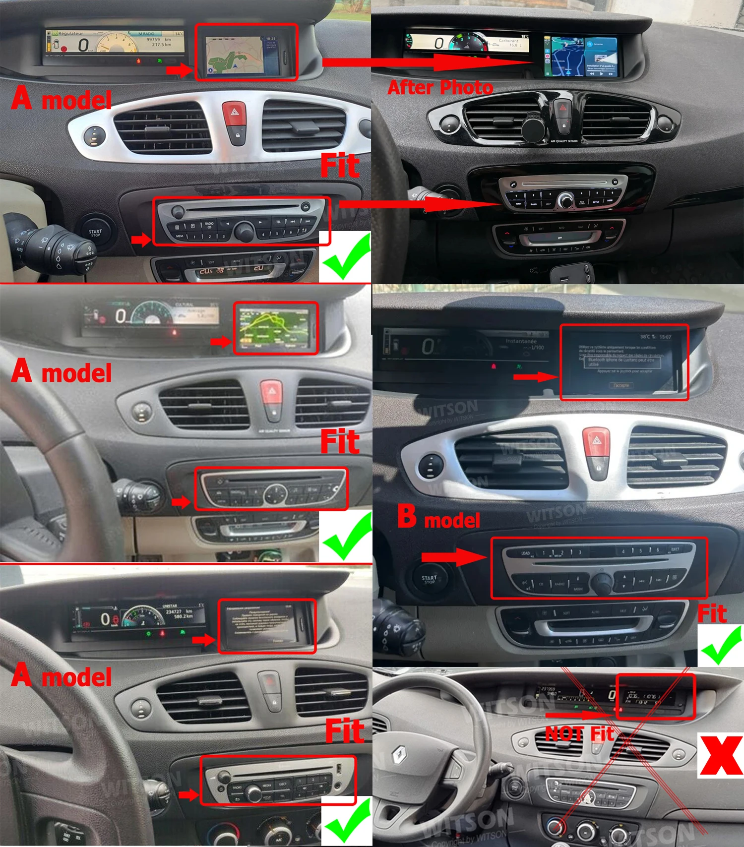 7 "OEM Auto Radio Bluetooth CarPlay Für Renault Scenic 3 Grand Scenic III 2009-2016 Auto Multimedia Stereo GPS Player fit LHD RHD Image