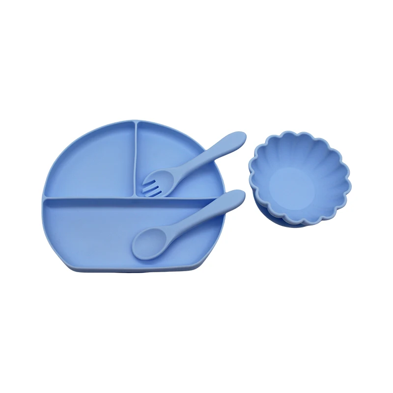 Kinderteller, Fach, Tablett, Saugnapf für Kleinkinder, autonomes Essen, Trainingsschüssel und Teller, ergänzendes Geschirr