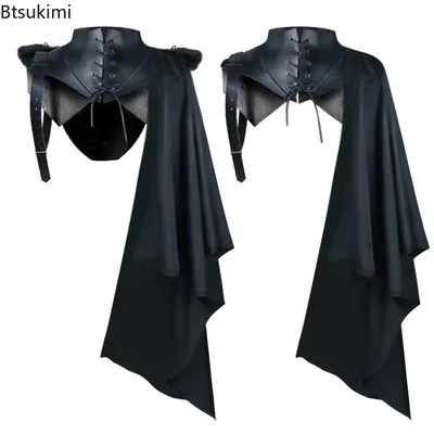 Neue Herren Halloween Party Schal Kostüm Pirat Cosplay Mittelalterliche Rüstung Schal Umhang Gothic Image