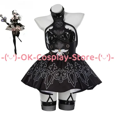 2b Cosplay Kostüm Frauen sexy Kleid Party Rollenspiel Kleidung Halloween Karneval Uniformen Anime Image