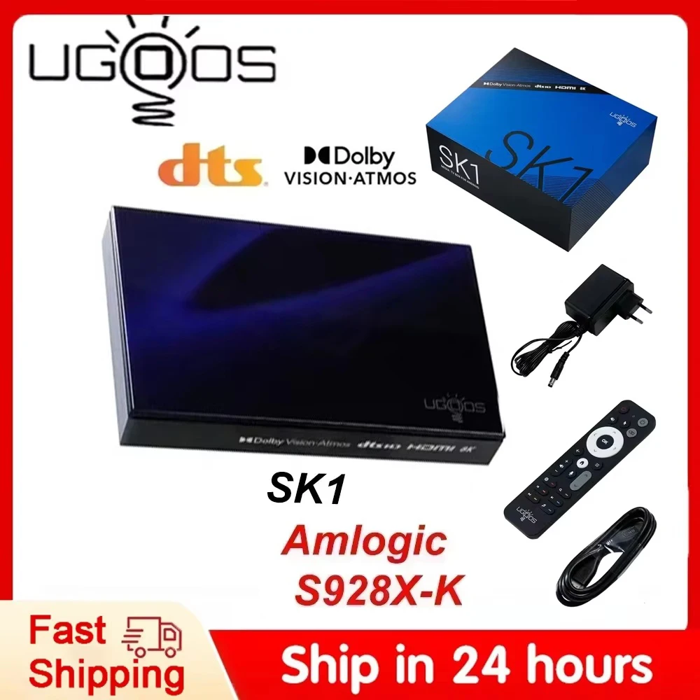 Ugoos SK1 Smart TV Box Android 11 Amlogic S928X-K 8 GB 128 GB Wifi6 Bluetooth5.3 1000 M Set Top Box Dolby Widevine L1 DTS TV Box Image