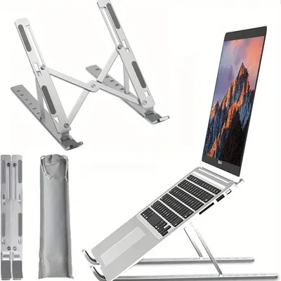 Portable Laptop Stand, Ergonomic Aluminium Laptop Mount Stand, Detachable Laptop Riser Notebook