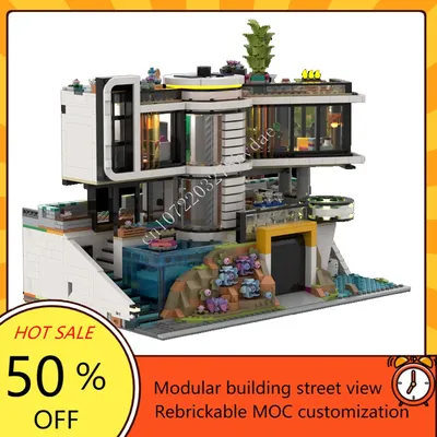 3700PCS Tony Stark Modulare Herrenhaus Modulare MOC Kreative street view Modell Bausteine Image