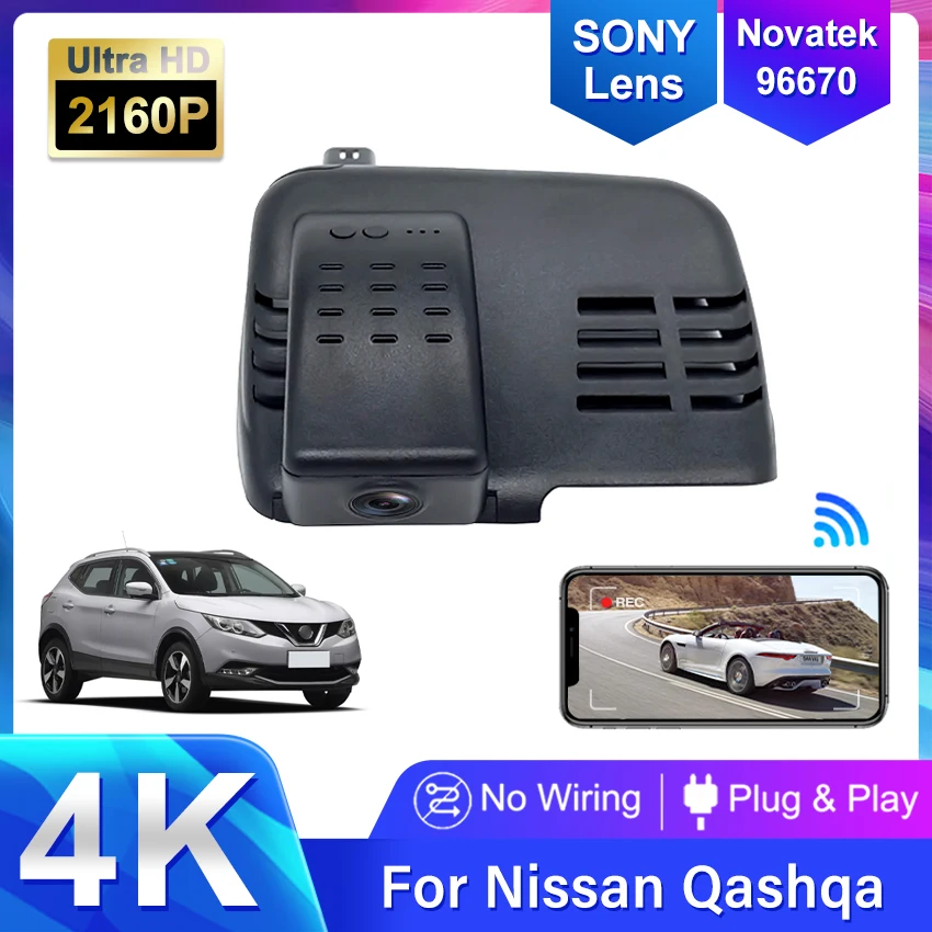 4K HD Auto WIFI DVRdriving Video Recorder Dash Cam Kamera Für Nissan QASHQAI j10 j11 j12 2015 bis 2021 jahre hohe qualität full hd Image