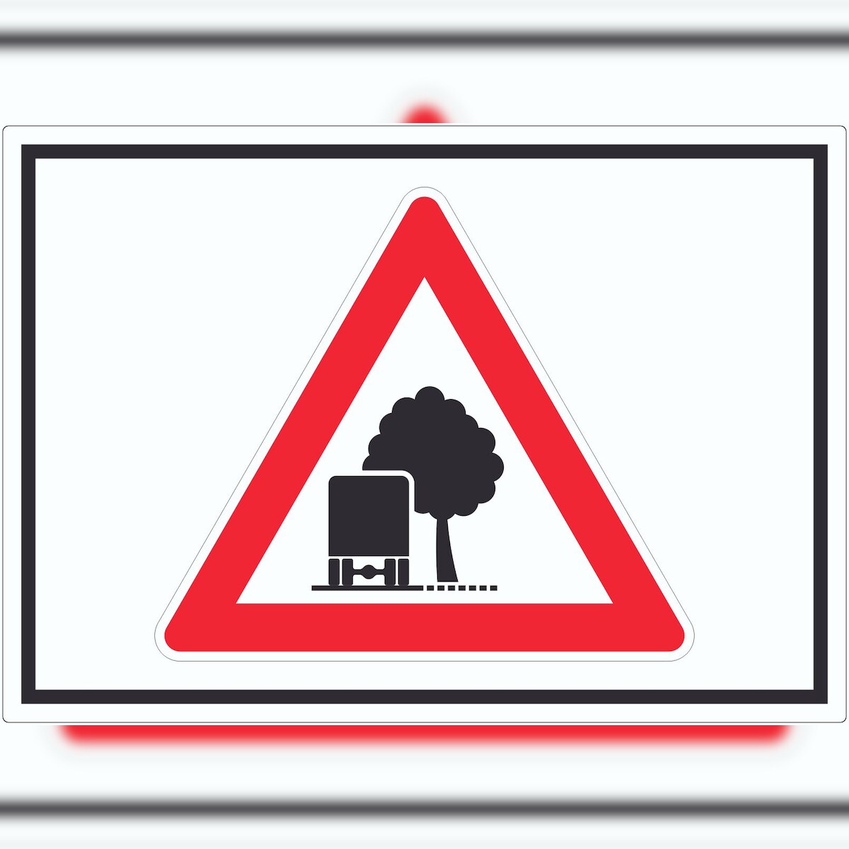 HB-Druck Aufkleber Achtung unzureichendes Lichtraumprofil Symbol A7 (74x105mm) Image