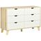Commode 6 tiroirs style scandinave bois blanc