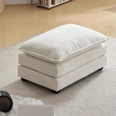 Ottoman for Sectional Sofa, Chenille Comfy Upholstered Furniture for Living Room, Apartment, Studio,