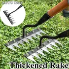 8/7/6/5 denti Giardino Diserbo Rastrello Heavy Duty Metallo Giardinaggio Zappa Diserbo Rastrello Fattoria Strumento per Il Giardinaggio Diserbo Allentamento Terreno Rastrello