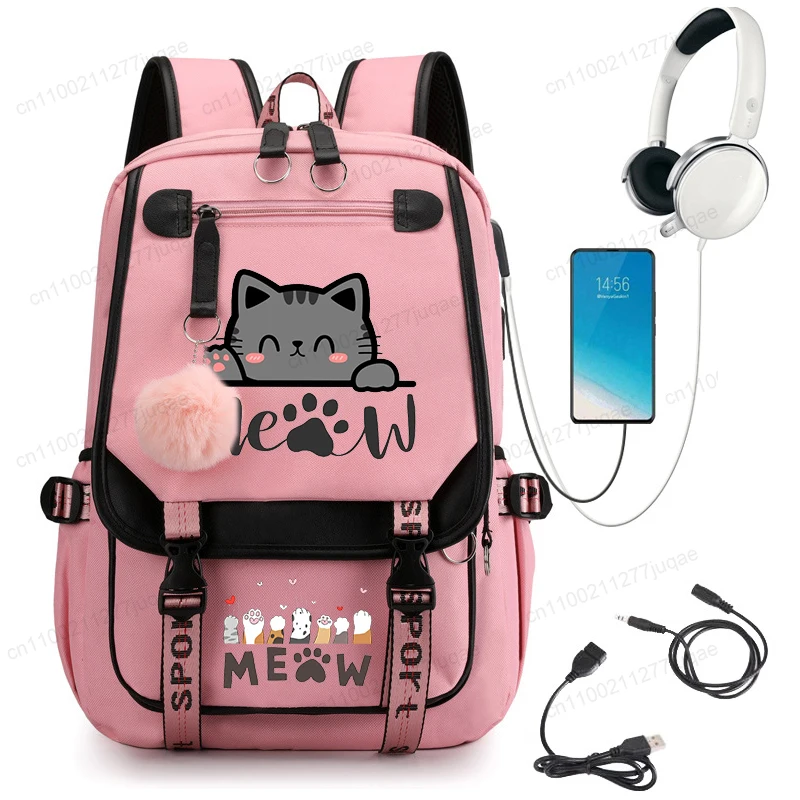 Kawaii chat Anime dessin animé sac d'école nouvelle mode sac à dos retour à l'école mignon sac à dos sacs d'école pour étudiant Mochila