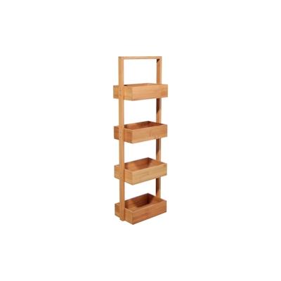 WellHome - Badezimmer-Organizer aus Bambus mit 4 Ebenen, 88 cm Image