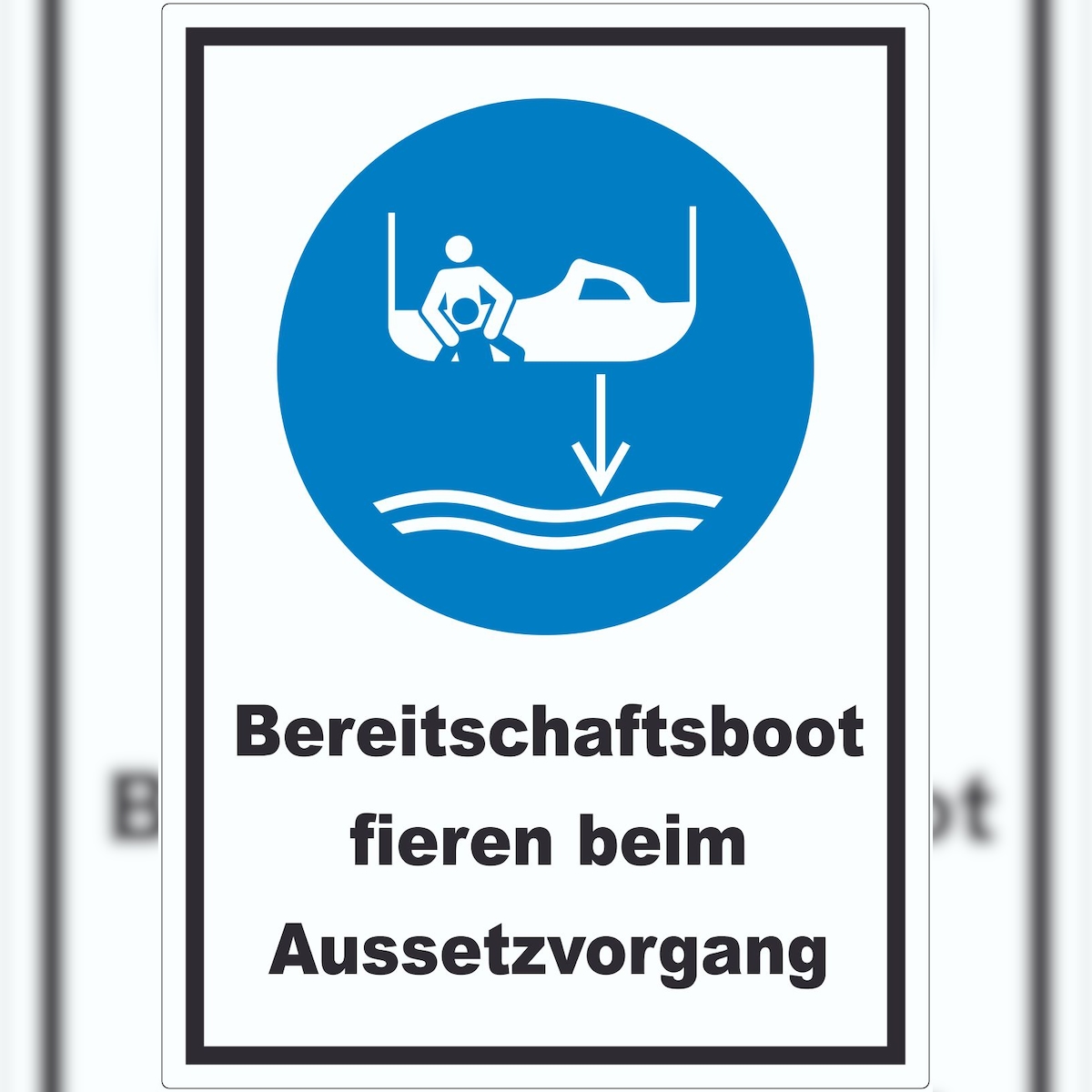 HB-Druck Bereitschaftsboot fieren beim Aussetzvorgang Aufkleber A8 (52x74mm) Image