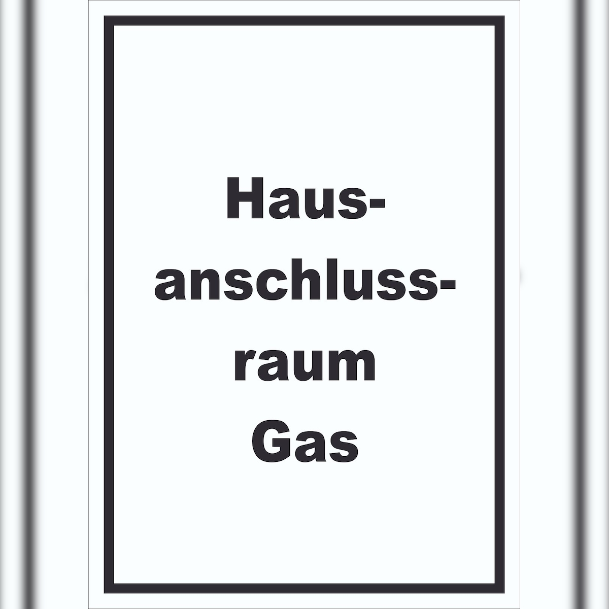 HB-Druck Hausanschlussraum Gas Schild mit Text HAR hochkant A5 (148x210mm) Image