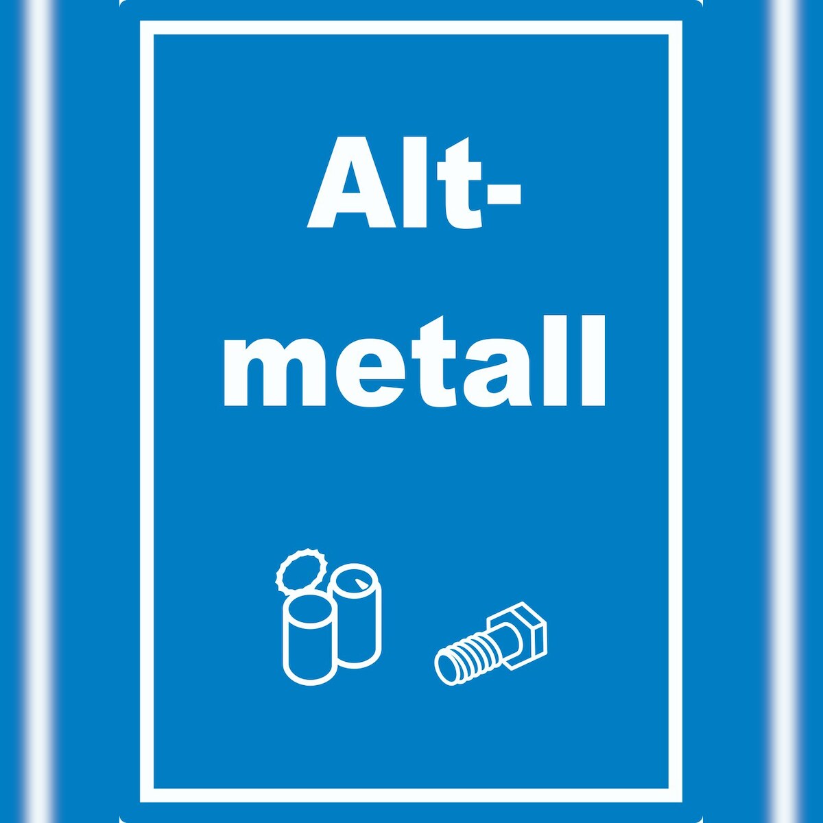 HB-Druck Altmetall Mülltrennung Aufkleber Text Symbol Blech Dose Schraube A5 (148x210mm) Image