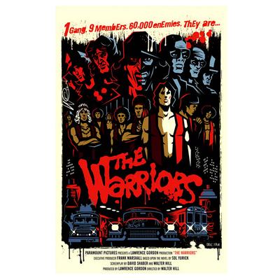 "TEMU The Warriors Vintage-style Canvas Poster - 12x18 Inch Retro Wall Art With "the Warriors" Text & Iconic Characters, Bedroom, Living Room, Dorm Decor" Image