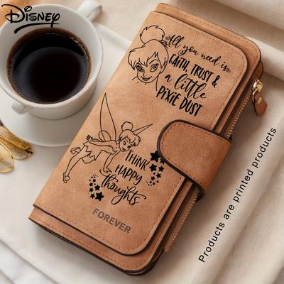 TEMU 1pc Id Long Wallet For Women - Credit Card Holder With Snap Closure, Large Capacity Zipper Pockets, Durable & Polyester Lining, Options, Ideal Gift Image