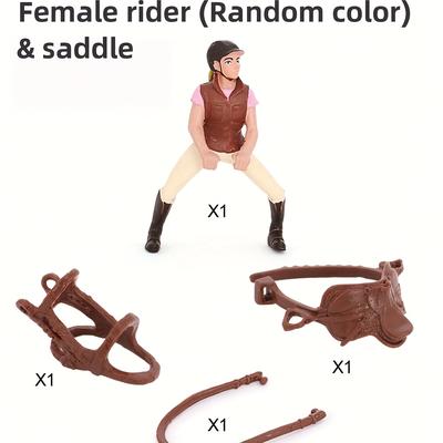 TEMU Simulated Animal Wildlife - Horse, White Pony, Pony, Racing , Decorations For Farmhouse Dollhouse Image