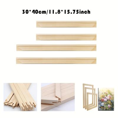 TEMU 1 Set Of Wooden Frame Diyt 4 Make Up The Wooden Frame Oil Painting Wooden Picture Frame (paper Box Packaging) Image