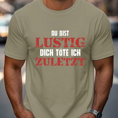 TEMU Men's Short Sleeve T-shirt For Summer By Fun German Image