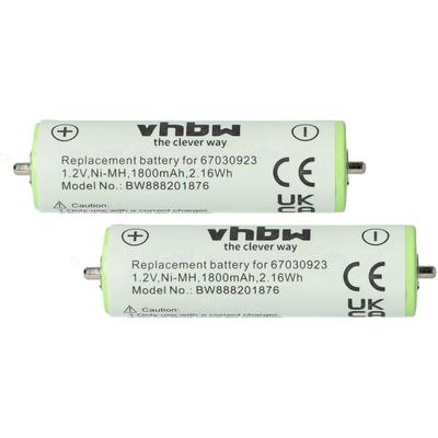 Vhbw - 2x Akku kompatibel mit Braun 65743700, 65743701, 65743703, 65743704, 65743705 Rasierer Image