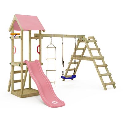 Wickey - Spielhaus Spielturm TinyLoft mit Schaukel & Rutsche, Kletterturm mit Sandkasten, Leiter & Image
