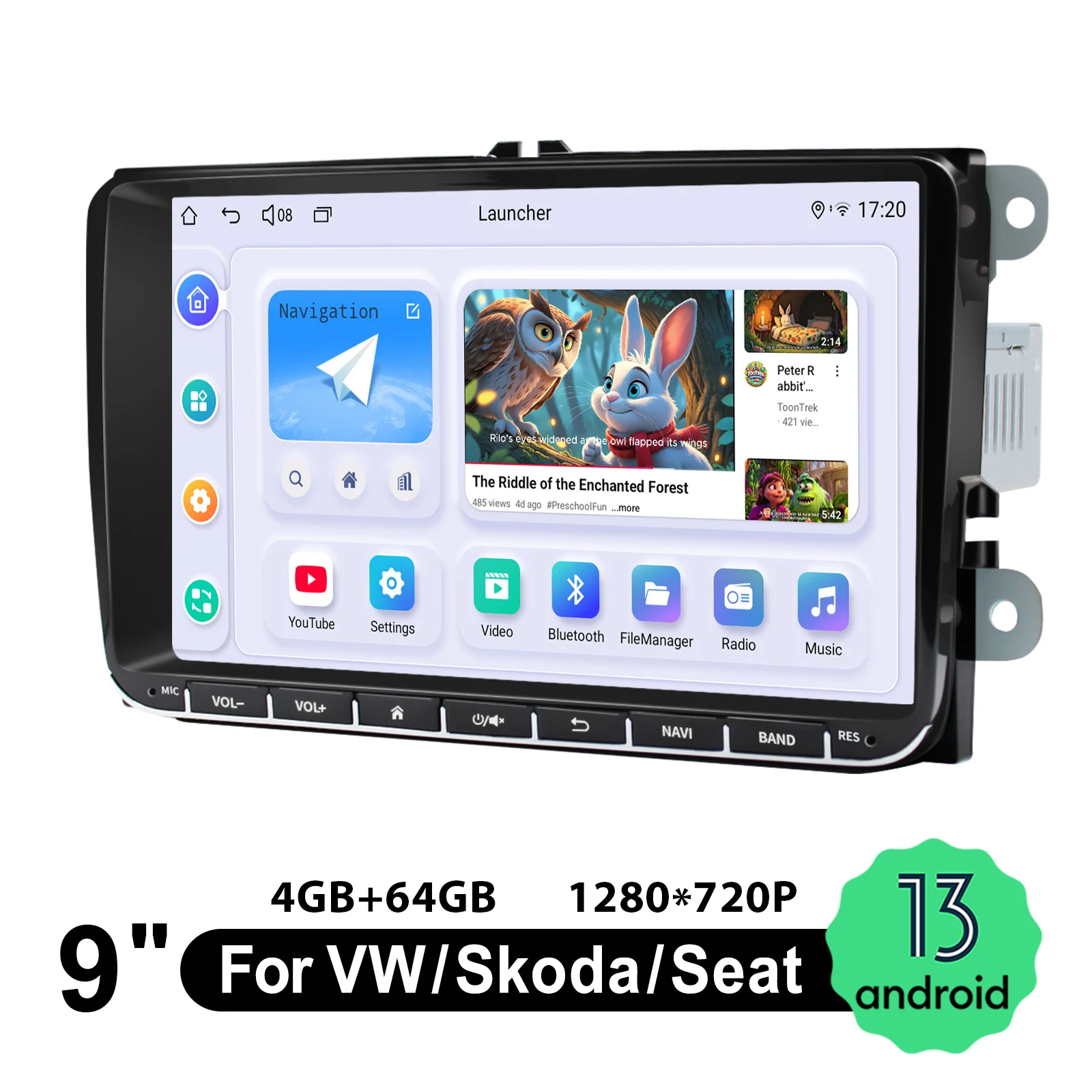JOYING Plug & Play 9 "Android 13 Auto Stereo Raido für VW Volkswagen Passat b6 b7 golf 5 6 Polo Jetta Skoda Auto Multimedia Player Image