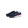 Sneaker TOMMY HILFIGER "RETRO RUNNER NYLON MIX", Herren, Gr. 44, blau (dunkelblau), Veloursleder, Textil, sportlich, Schuhe, Freizeitschuh, Halbschuh, Schnürschuh mit Logoflagge im Keilabsatz