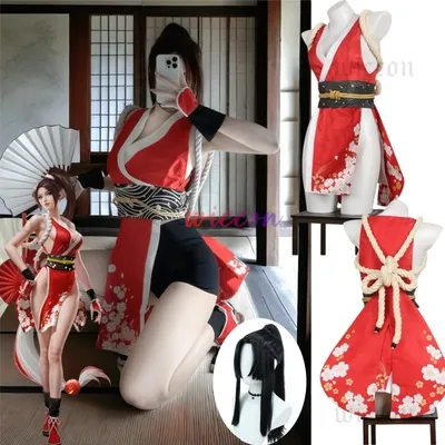 Streetfighter Cosplay Mai Shiranui Cosplay Kostüm Frauen Disguise Kleidung Roleplay Outfits Fantasy Halloween Karneval Party Anzug Image