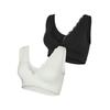 Bustier MAMALICIOUS "MLHELENA CROSSY LACE BRA 2F 2-P NOOS", Damen, Gr. M (38), N-Gr, snow weiß pack:schwarz, Jersey, Obermaterial: 95% Baumwolle, 5% Elasthan, unifarben, modisch, BHs