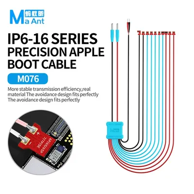 MaAnt M076 Apple Boot Cable Air-avoiding Matching Design für IPhone 6-16PM Series Repair Power Supply Test Boot Cable Tool