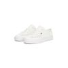 Plateausneaker TOMMY HILFIGER "TH OPEN MESH VULC SNEAKER", Damen, Gr. 40, beige (ecru), Textil, sportlich, Schuhe, Freizeitschuh, Halbschuh, Schnürschuh mit Logoflagge